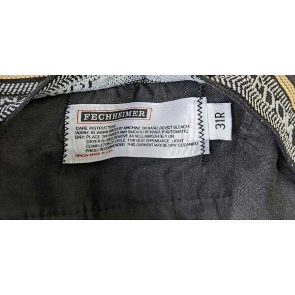 VINTAGE MEN'S BLUE FLAT FRONT DRESS / WORK PANTS - SIZE 31x29 - FECHHEIMER - Picture 11 of 15